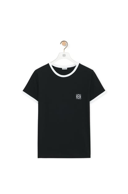 LOEWE Slim fit T-shirt in cotton Black/White