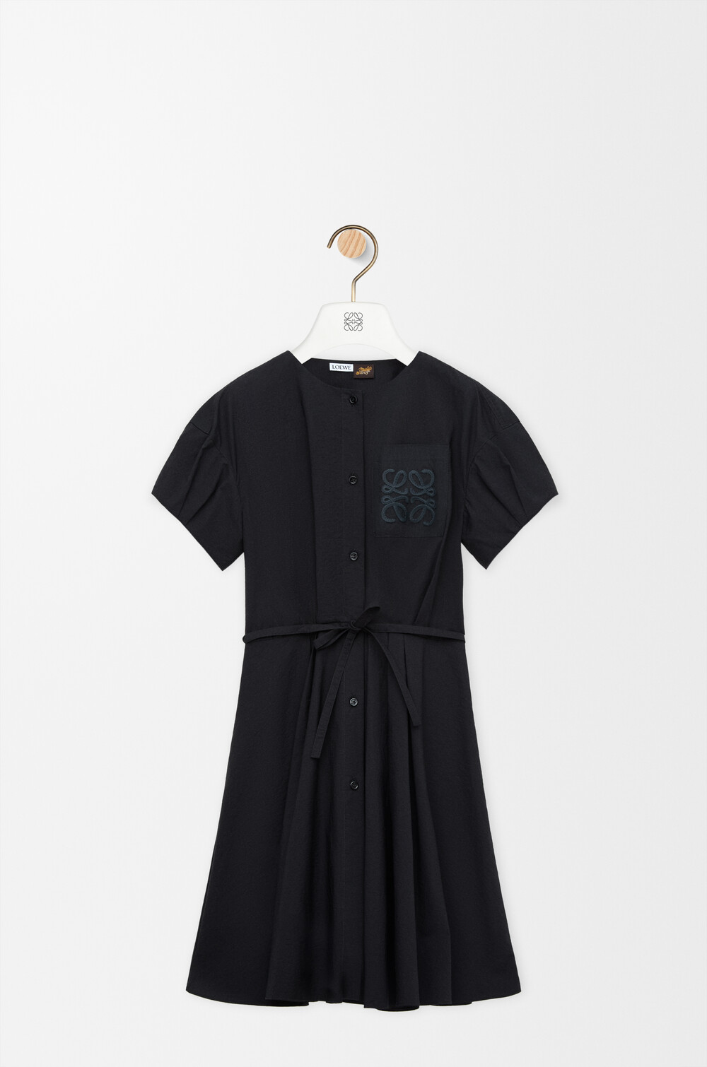 LOEWE Shirt Dress In Cotton Blend - Black LOEWE Shirt Dress In Cotton Blend - Black