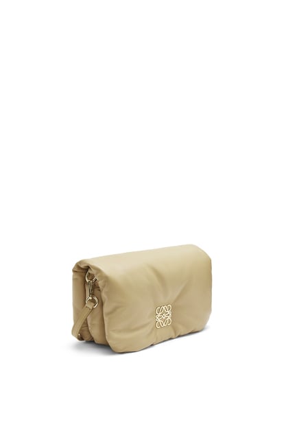 LOEWE Mini Puffer Goya bag in shiny nappa lambskin 黏土綠 plp_rd