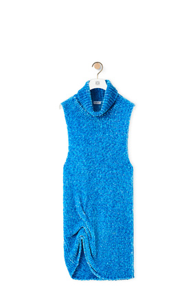 LOEWE Jersey de cuello vuelto sin mangas en viscosa Azul De Cyan plp_rd
