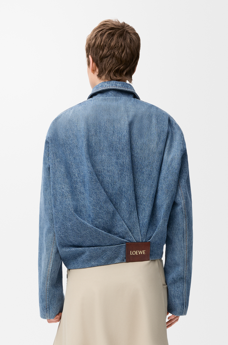 LOEWE Draped jacket in denim Indigo Blue