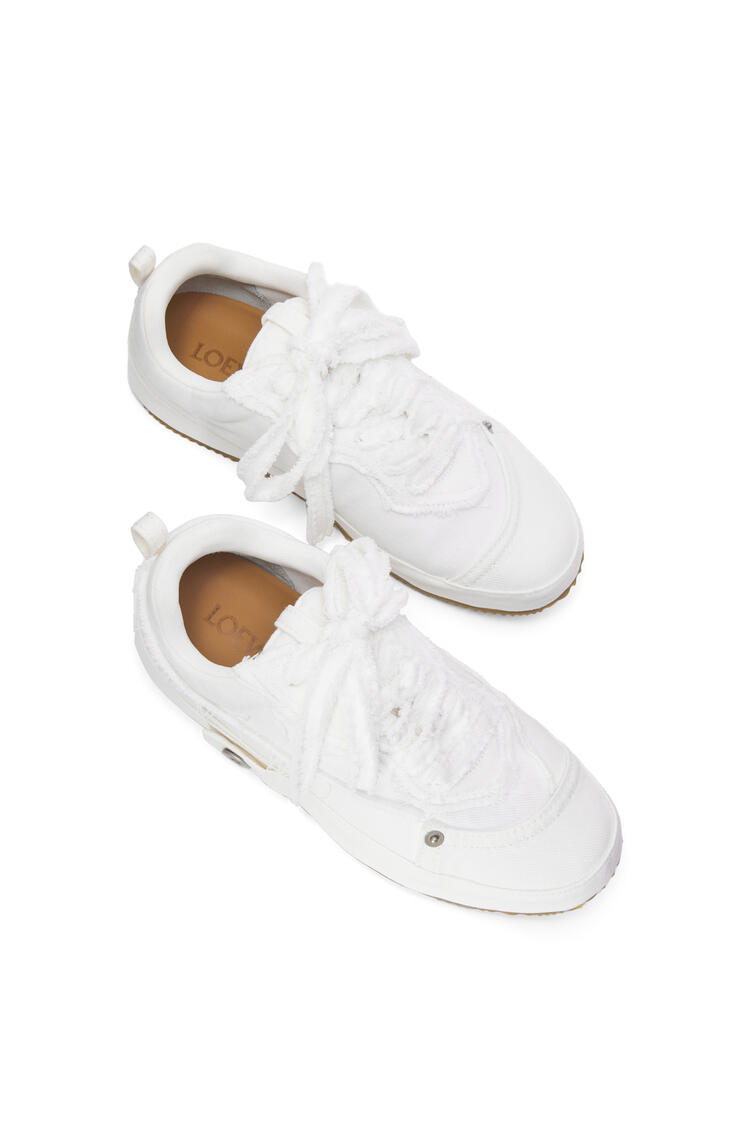 LOEWE Deconstructed sneaker in denim Soft White