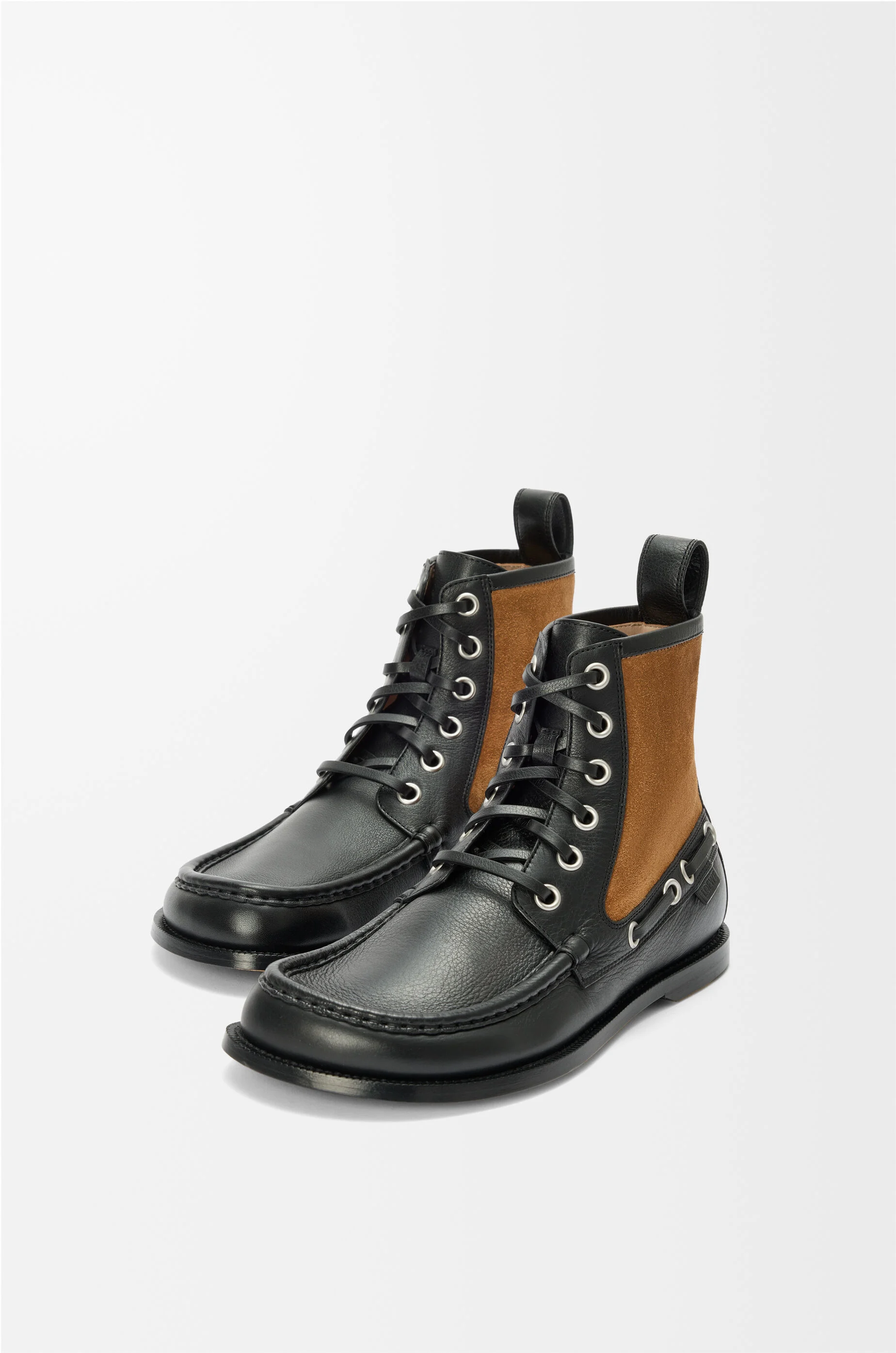 Campo loafer bootie in calfskin and suede calfskin Black - LOEWE