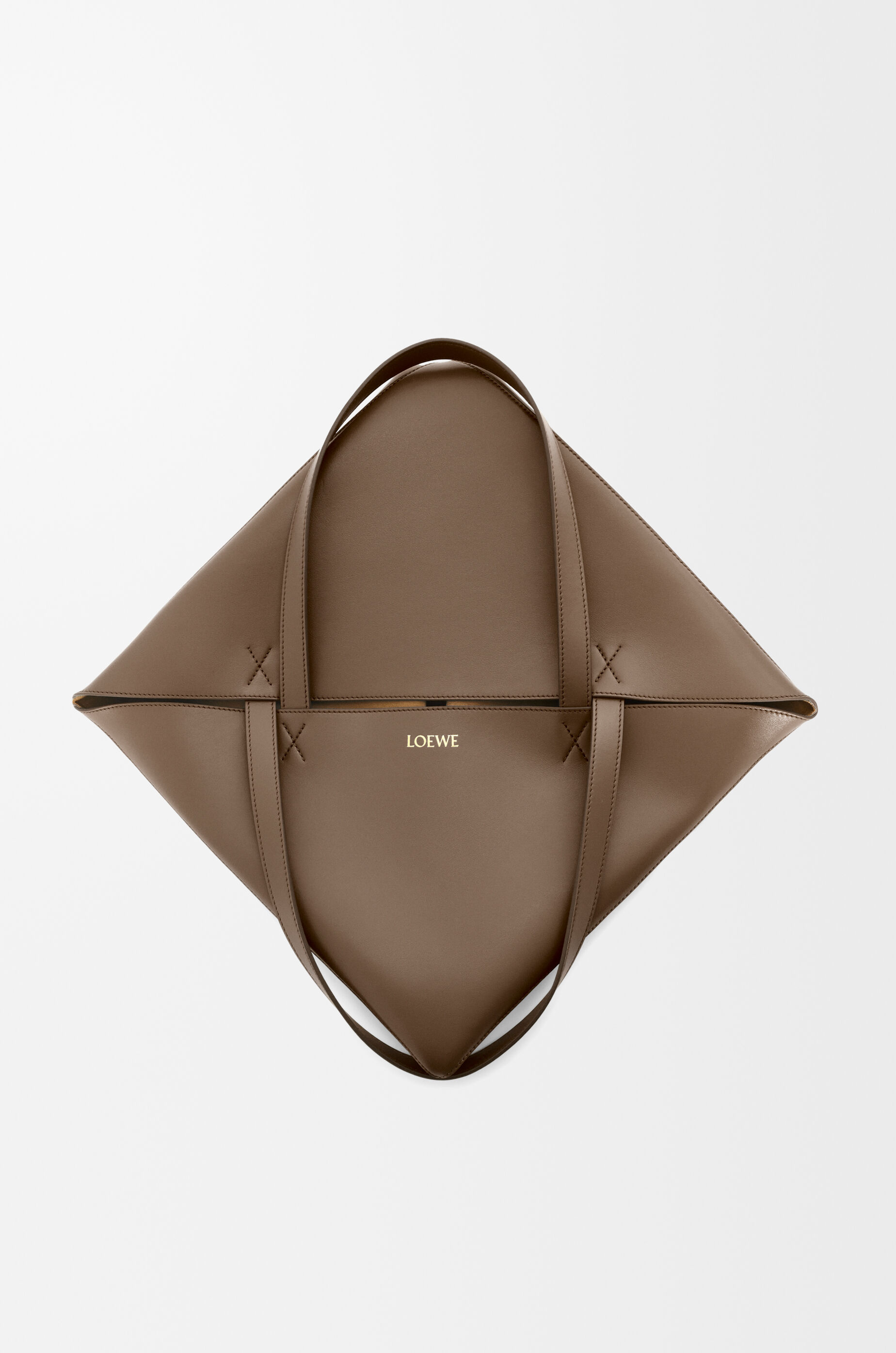 XL Puzzle Fold tote in shiny calfskin Brown - LOEWE USA Official