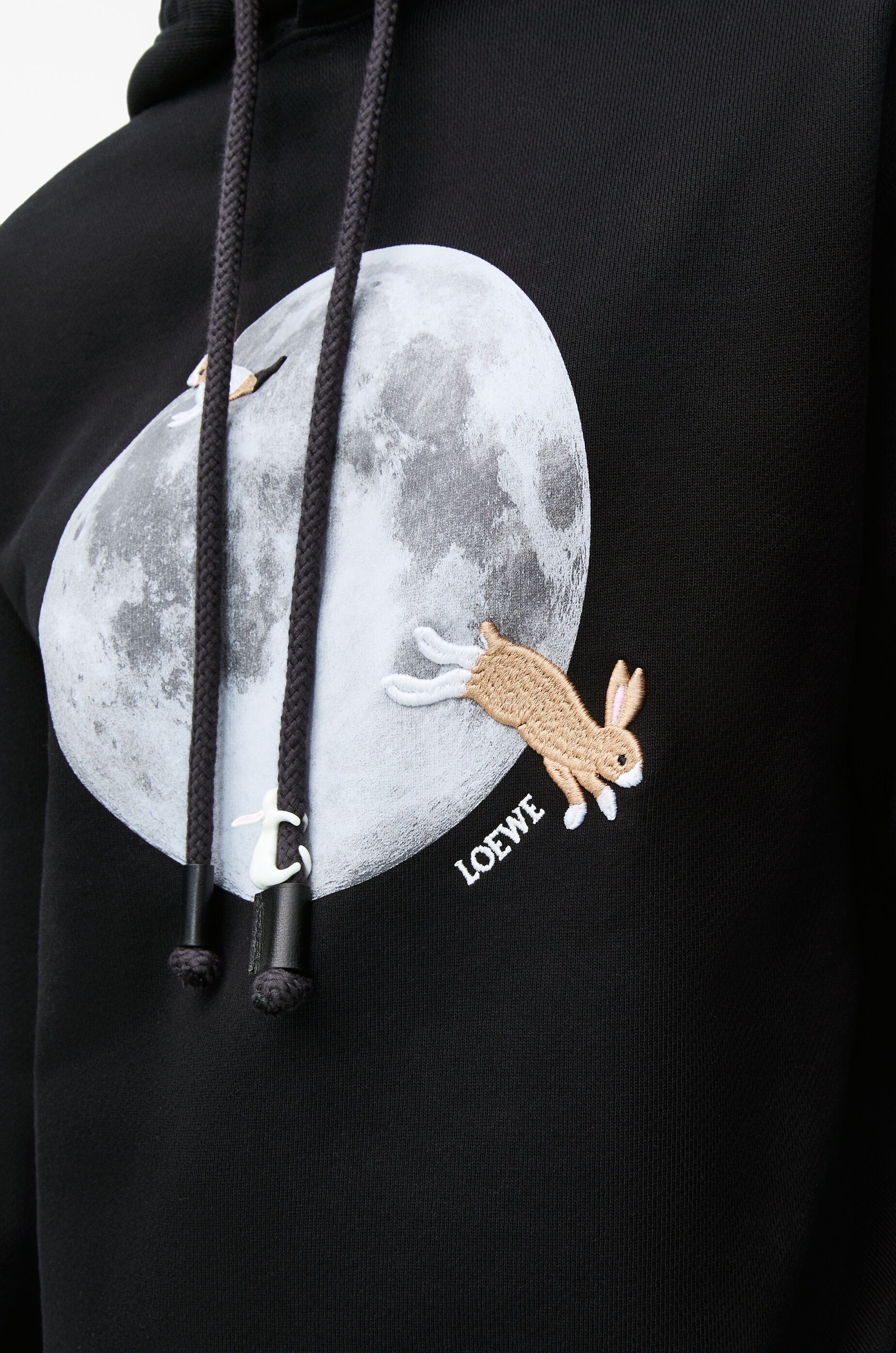 リラックスフィット フーディー（コットン） ブラック - LOEWE