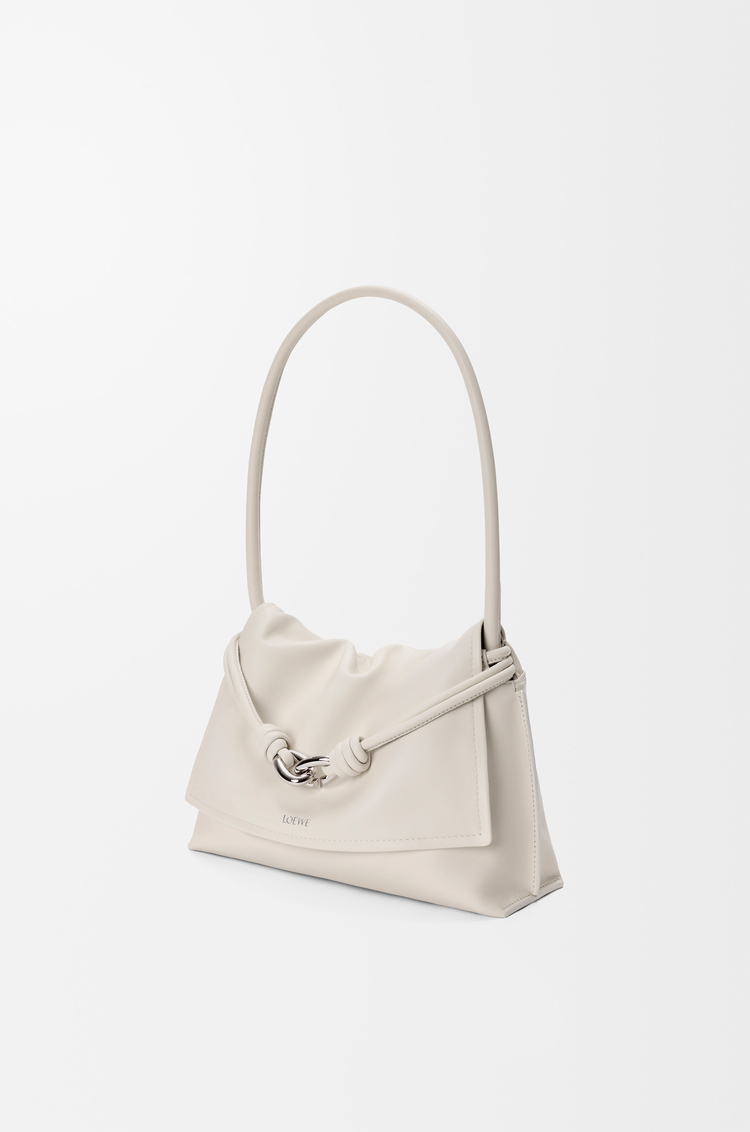 LOEWE Small Flamenco Flap bag in nappa calfskin Soft White