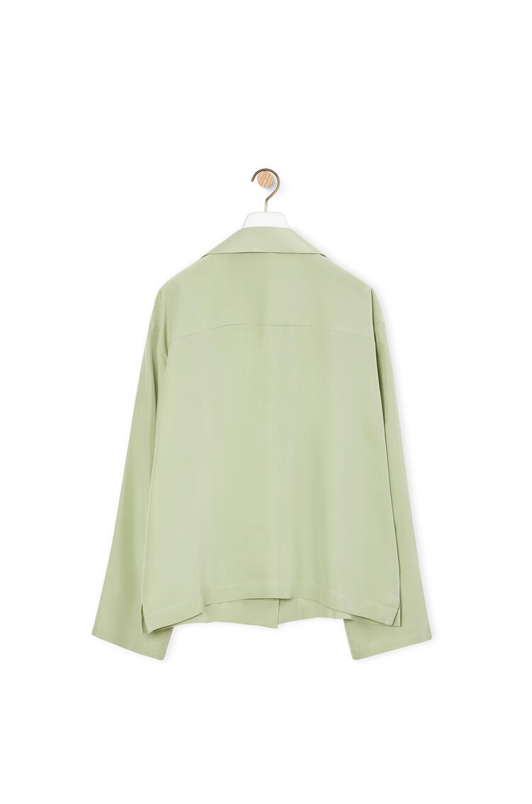 LOEWE Anagram pyjama blouse in silk Pale Green