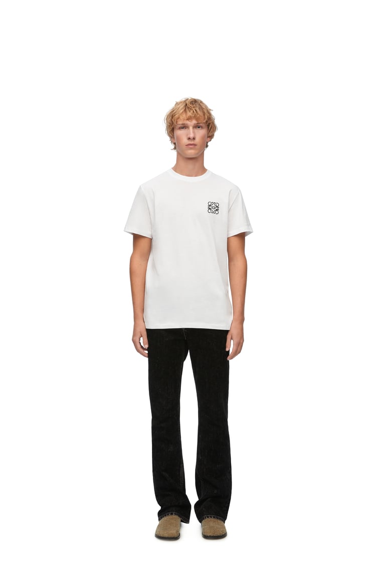 LOEWE T-Shirt mit normaler Passform aus Baumwolle Weiß