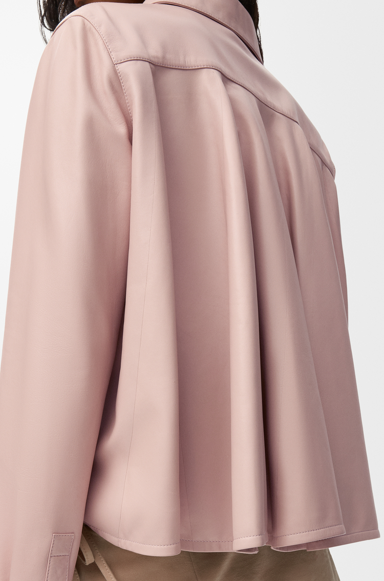 LOEWE 纳帕羊皮革衬衫 淡粉色