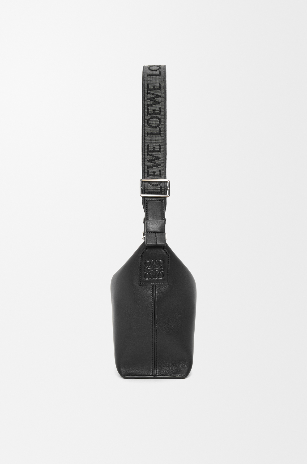 LOEWE Small Cubi crossbody bag in supple smooth calfskin and jacquard Black plp_rd