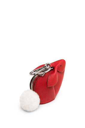 LOEWE Bunny charm in soft grained calfskin Scarlet Red plp_rd