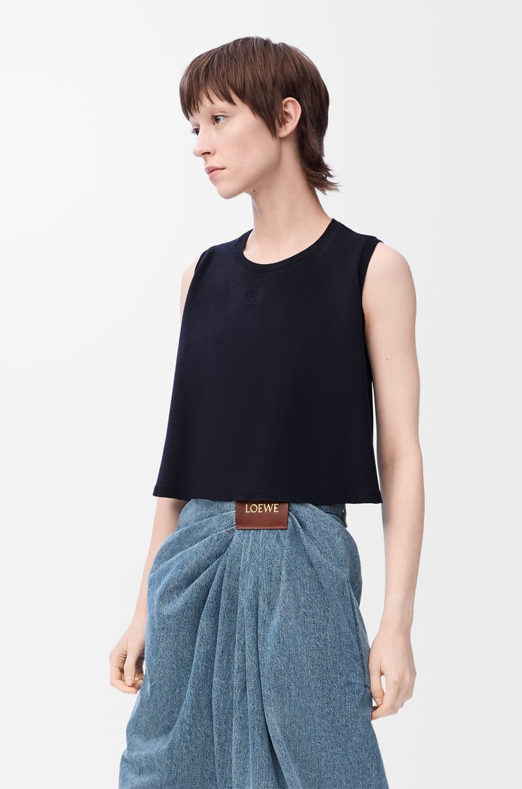 LOEWE ノースリーブ セーター（ウール） ダークネイビーブルー