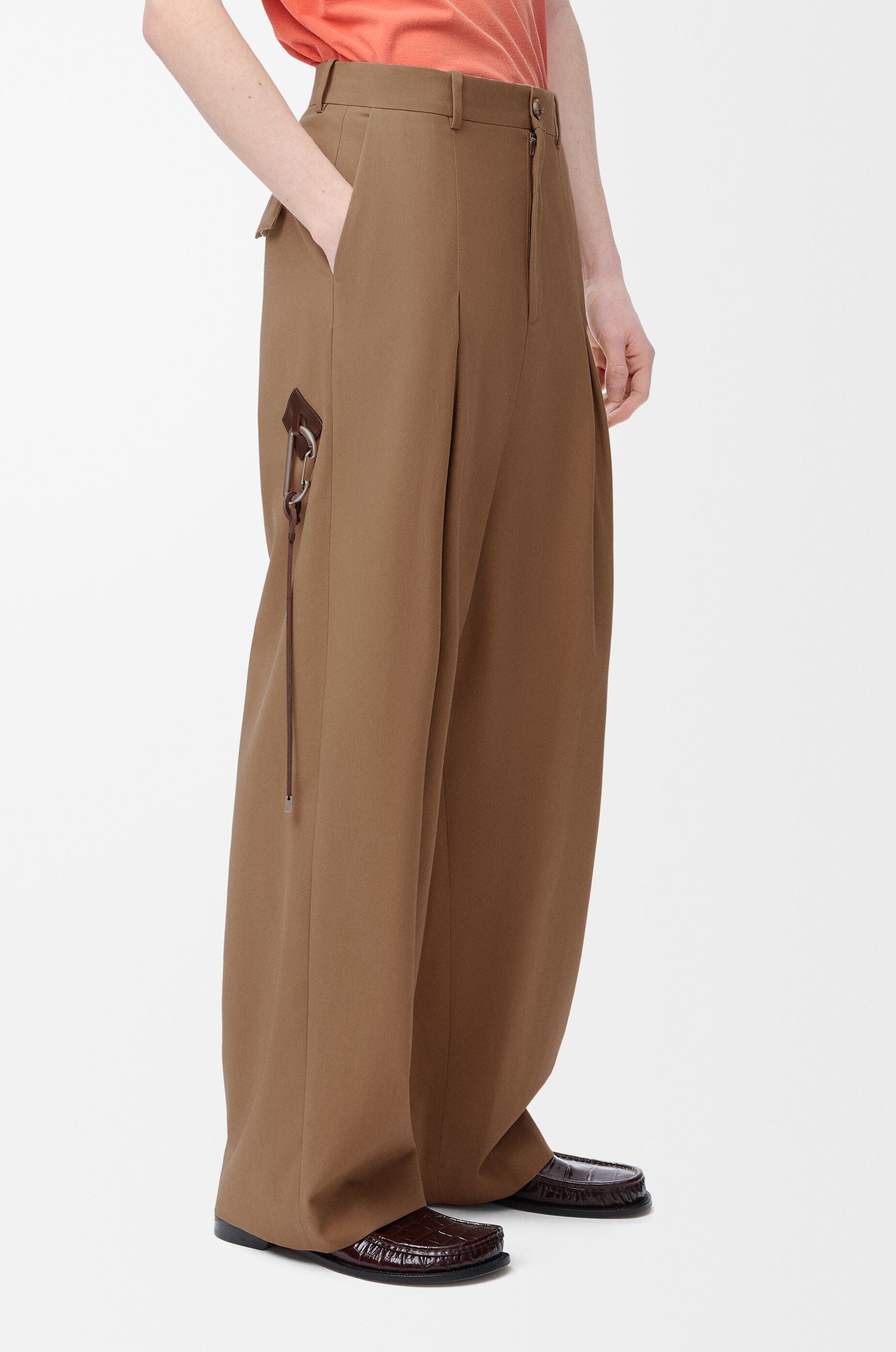いいスタイル Low LOEWE - Beige cotton in trousers crotch パンツ