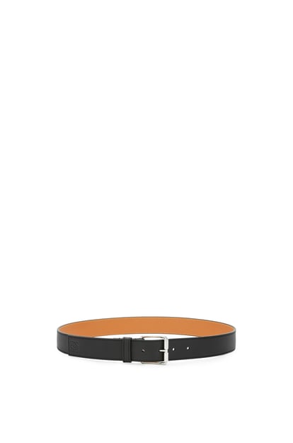 LOEWE Roller buckle belt in smooth calfskin Black/Palladium plp_rd