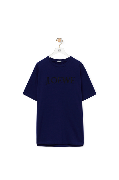 LOEWE Relaxed fit T-shirt in cotton 寶石藍