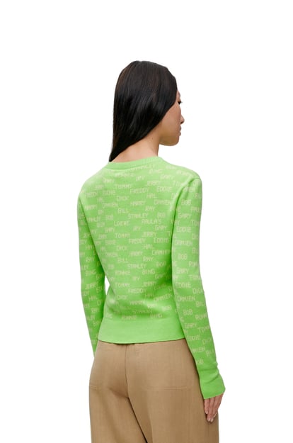 LOEWE Sweater in cotton Green/Ecru plp_rd