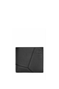 LOEWE Puzzle bifold coin wallet in diamond calfskin Black