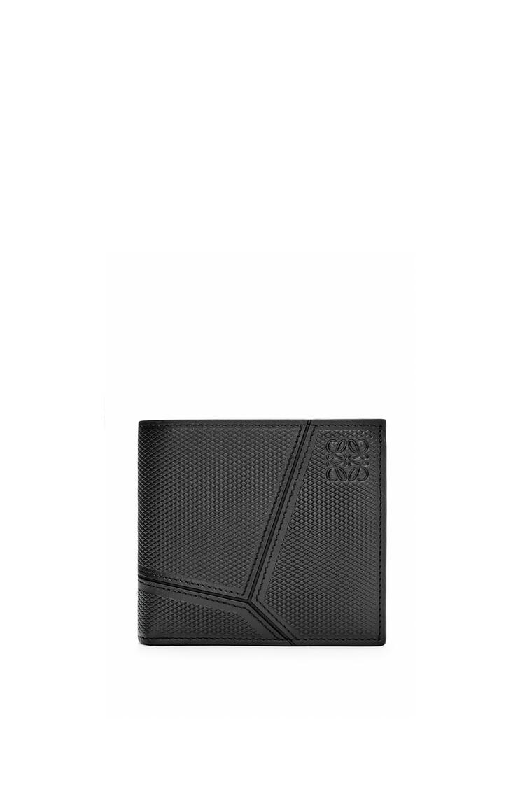 LOEWE Puzzle bifold coin wallet in diamond calfskin Black