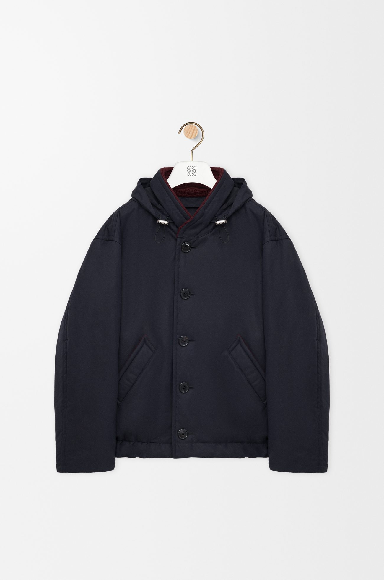 LOEWE Padded jacket in technical cotton Navy Blue