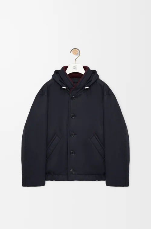 LOEWE Padded jacket in technical cotton Navy Blue