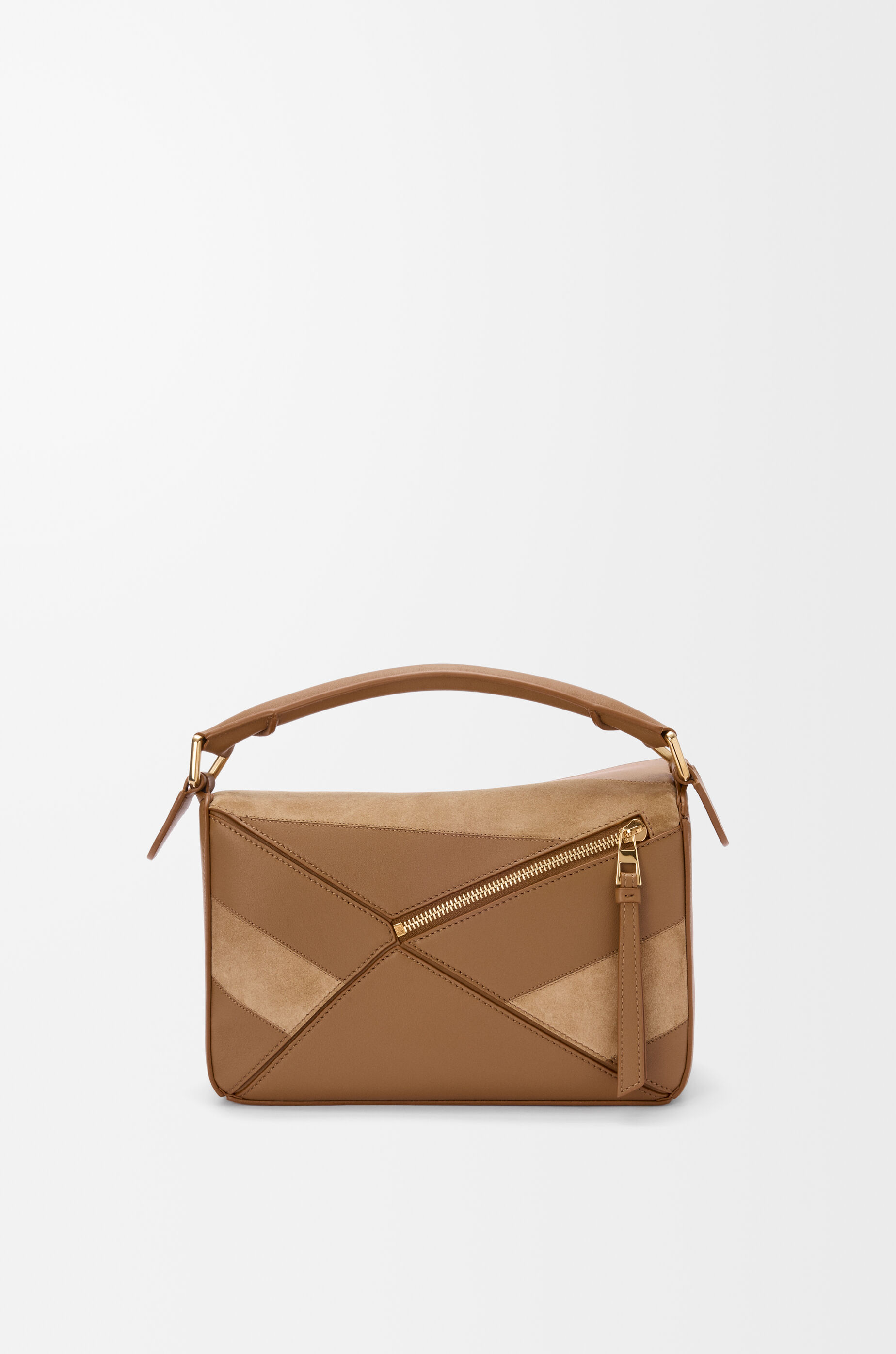 パズルバッグ スモール（クラシックカーフ&スエード） ブラウン