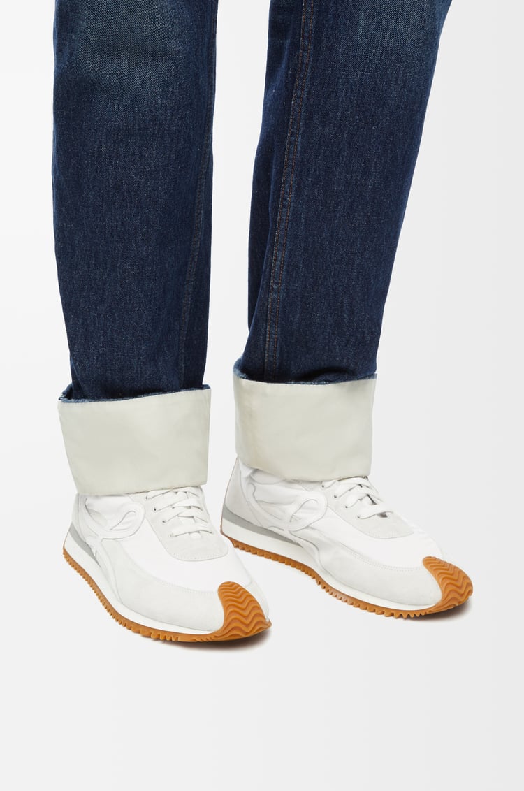 LOEWE Flow Runner in nylon and suede White