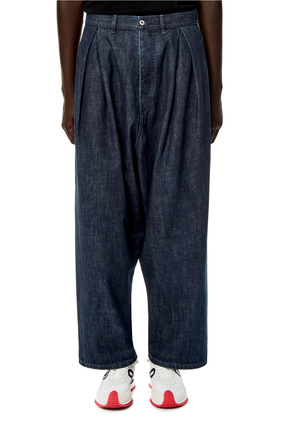 LOEWE Low crotch denim trousers in cotton Blue Denim plp_rd