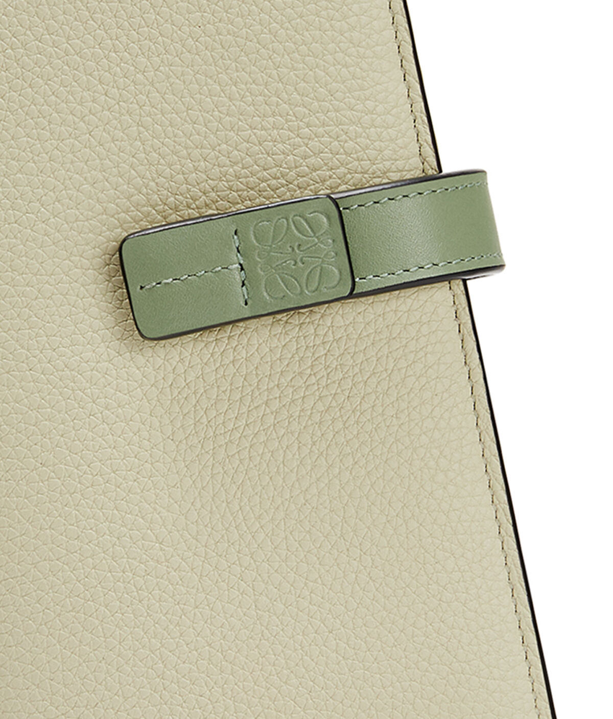Large Vertical Wallet Sage/Pale Green LOEWE