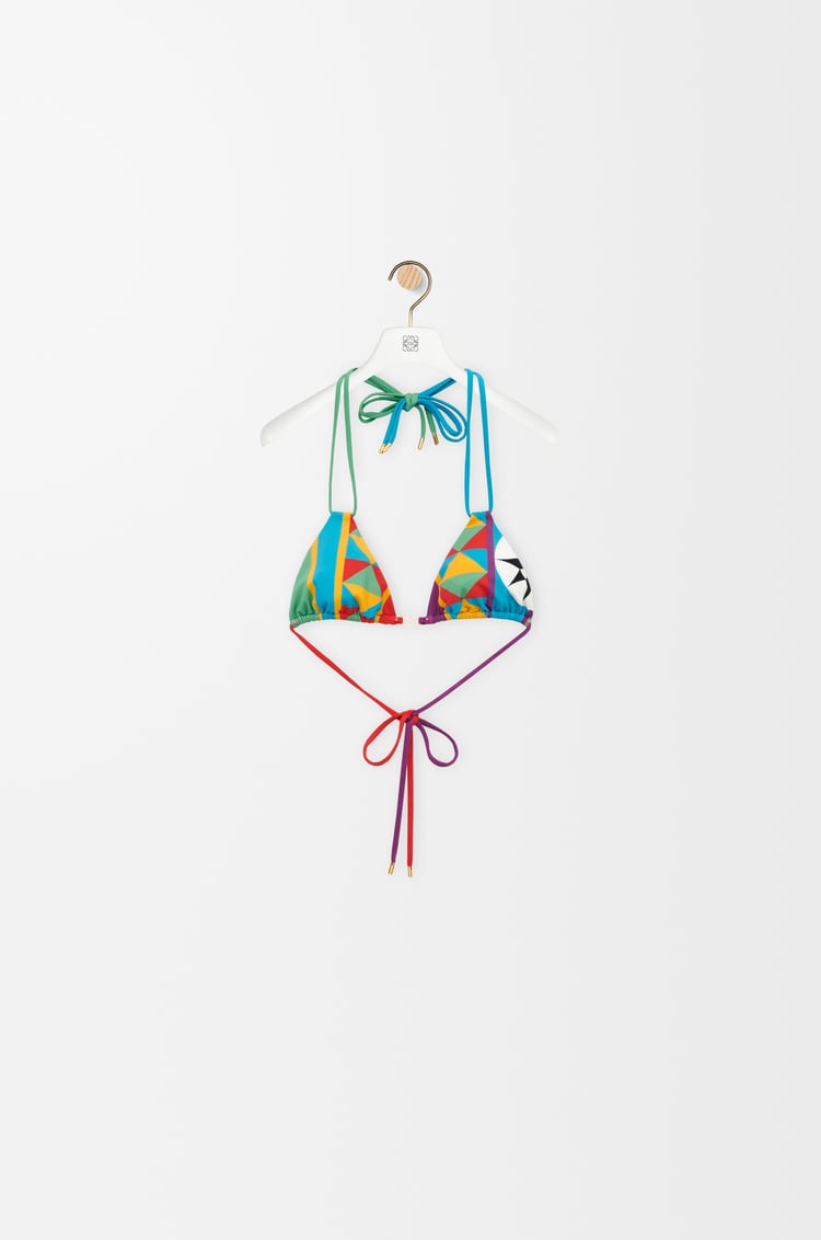 LOEWE Bikini top in technical jersey Multicolor