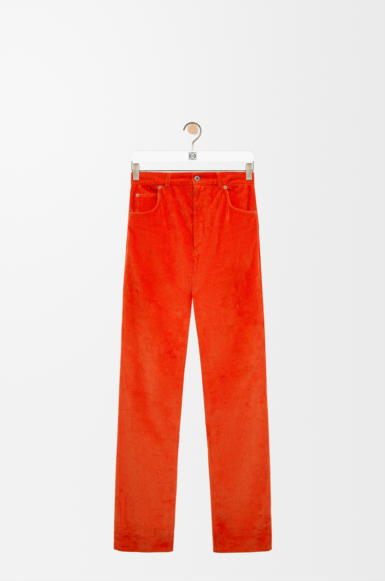 LOEWE Trousers in cotton corduroy Orange
