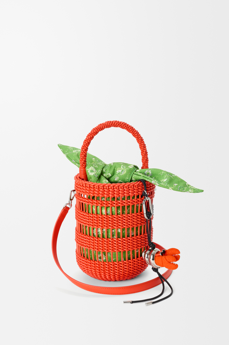 LOEWE Panier Weaved en cuir nappa Orange Vif