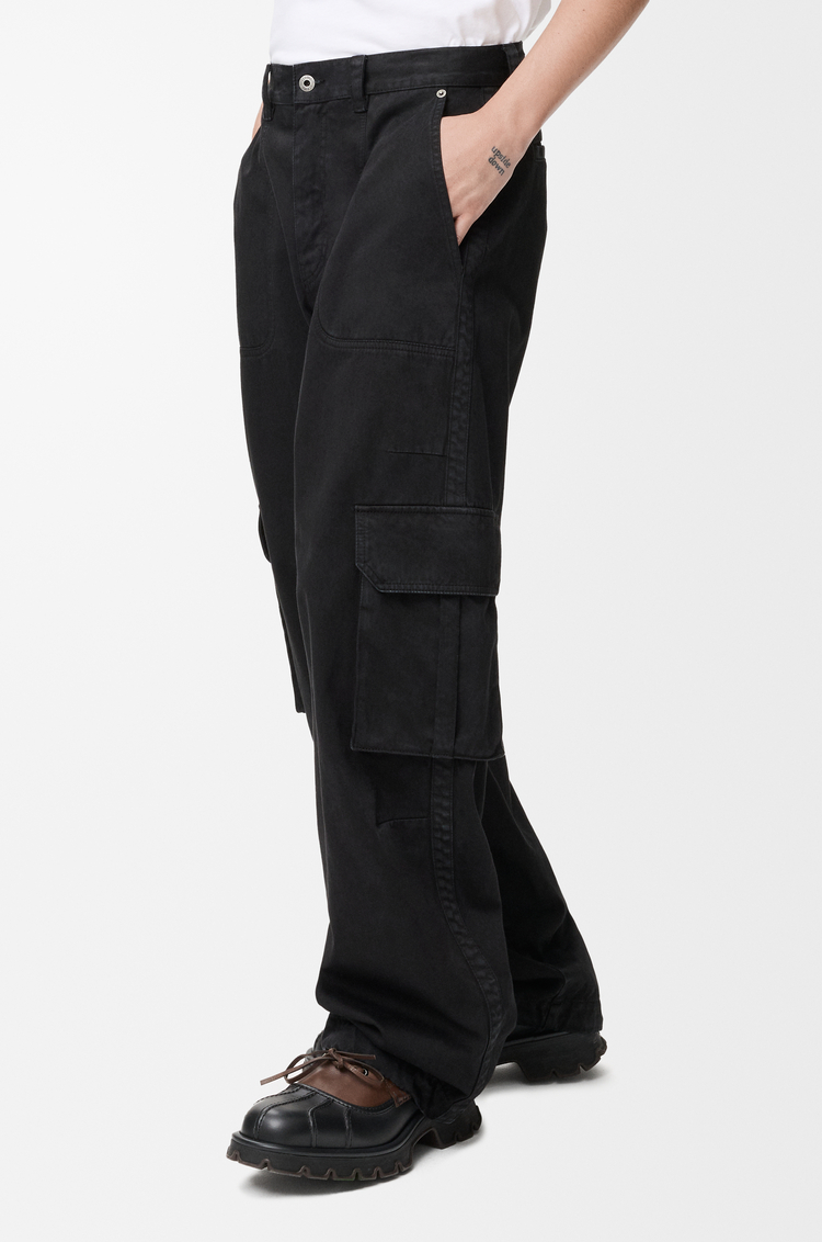 LOEWE Pantalón cargo en algodón Negro
