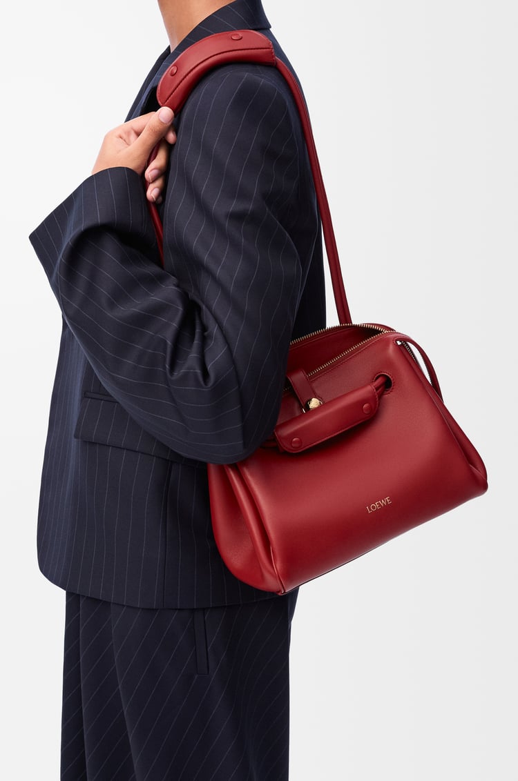 LOEWE Small Madrid bag in supple calfskin Burnt Red