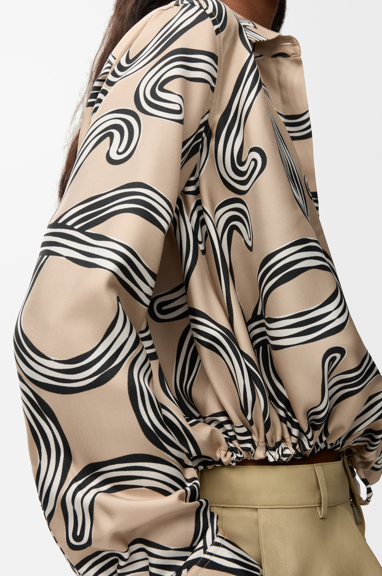 LOEWE 벌룬 셔츠 - 실크 베이지/블랙