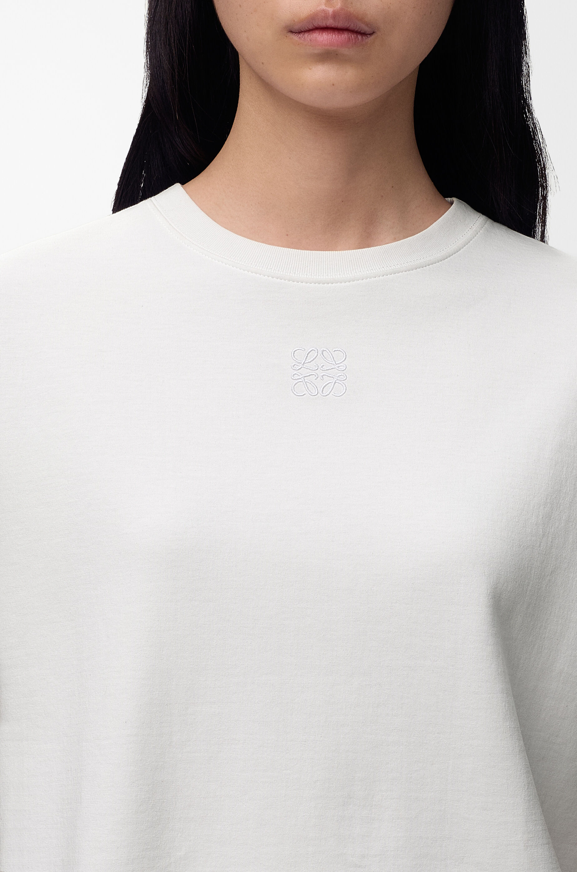 Asymmetric t-shirt in cotton blend White - LOEWE USA Official Website
