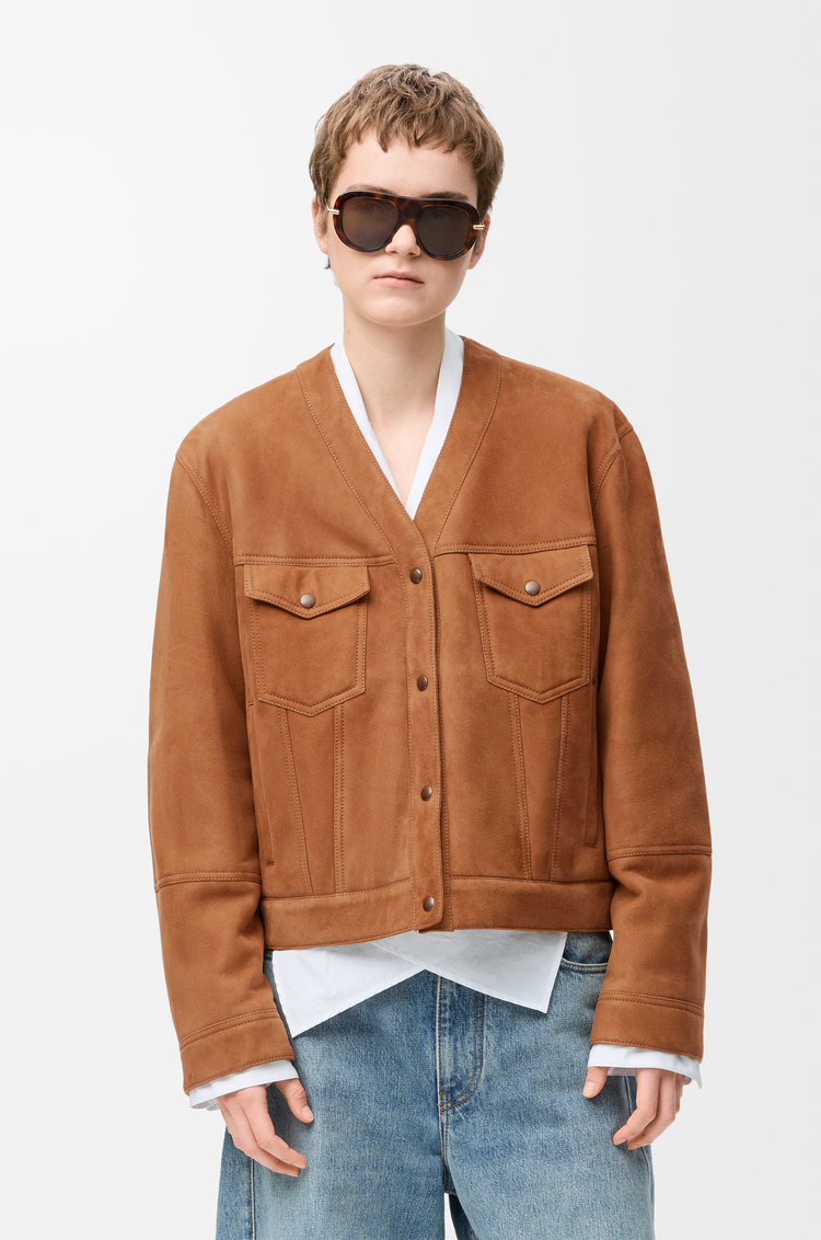 LOEWE 剪羊毛开衫 太妃糖色