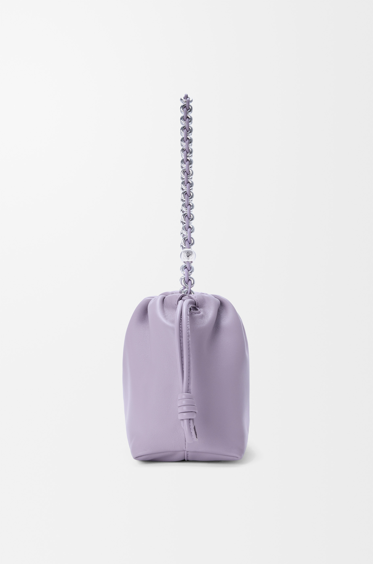 LOEWE Borsa Flamenco Purse media in morbida nappa di agnello Malva Sporco