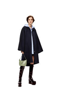 LOEWE Volume coat in wool and cashmere Dark Navy Blue pdp_rd