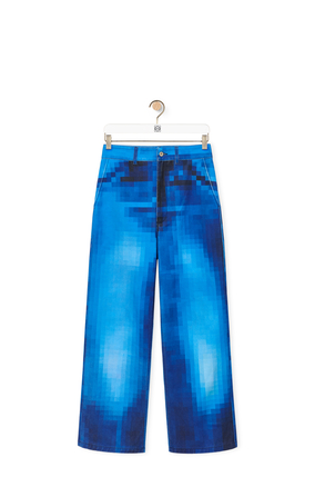 LOEWE Pixelated baggy jeans in denim Denim