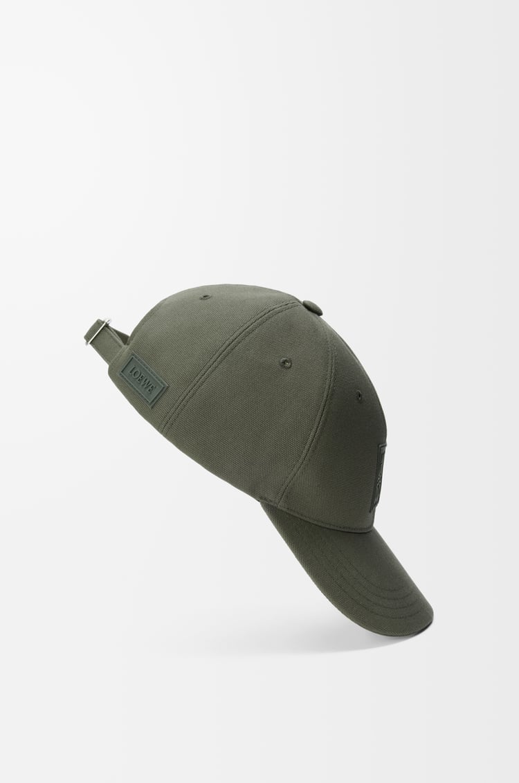 LOEWE Patch cap in canvas Khaki Green