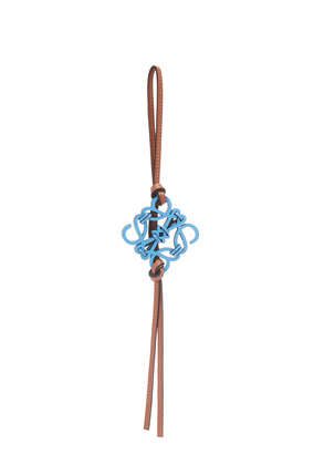 LOEWE Knotted Anagram charm in calfskin Sky Blue plp_rd
