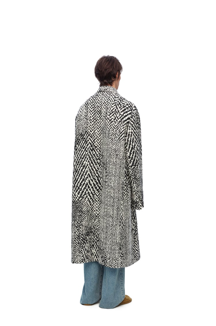 LOEWE Coat in wool blend Black/White