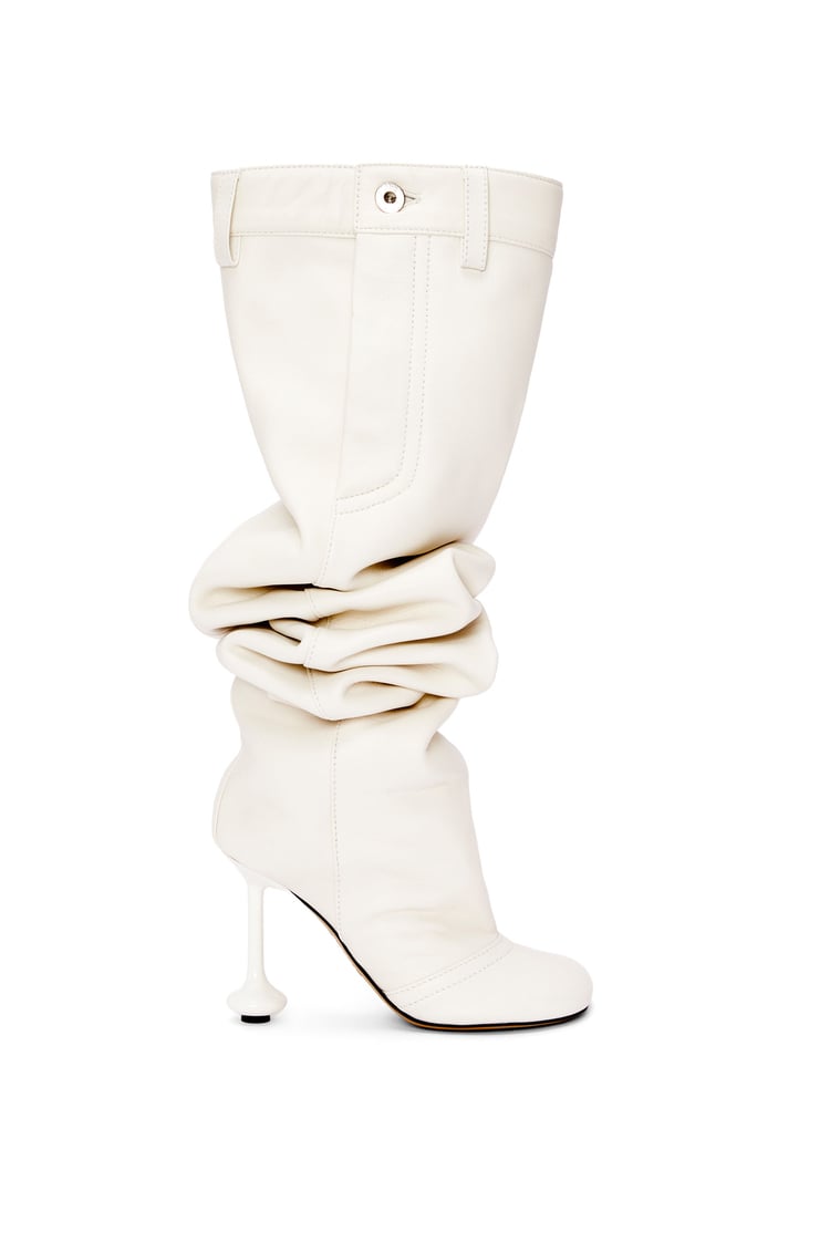 LOEWE Toy over the knee boot in nappa lambskin Anthurium White