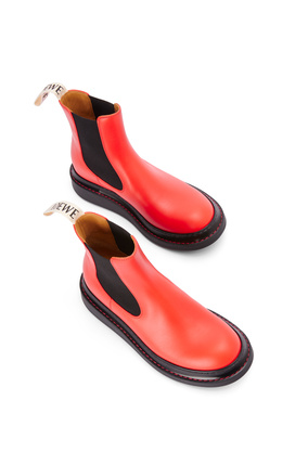 LOEWE Chelsea boot in calfskin Red Orange