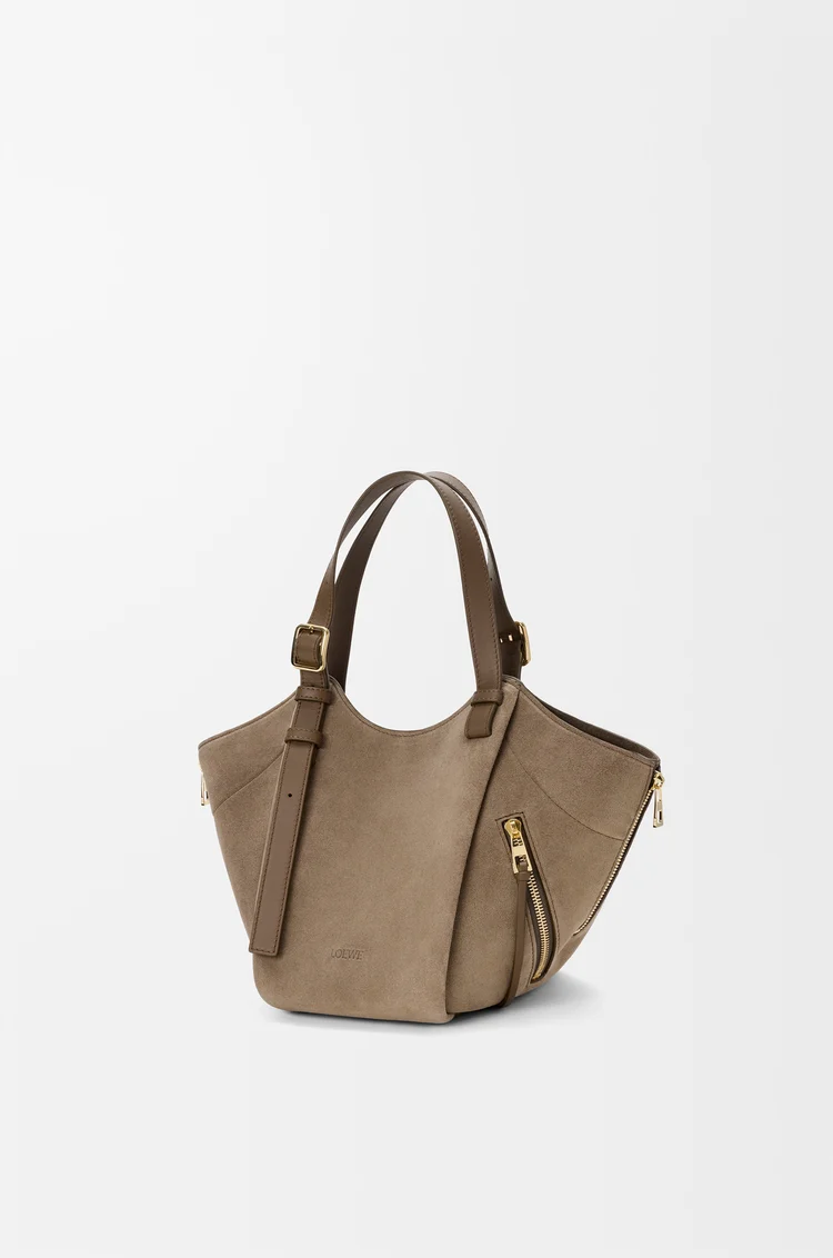 LOEWE Sac Hammock Flip en cuir velours Bosquet