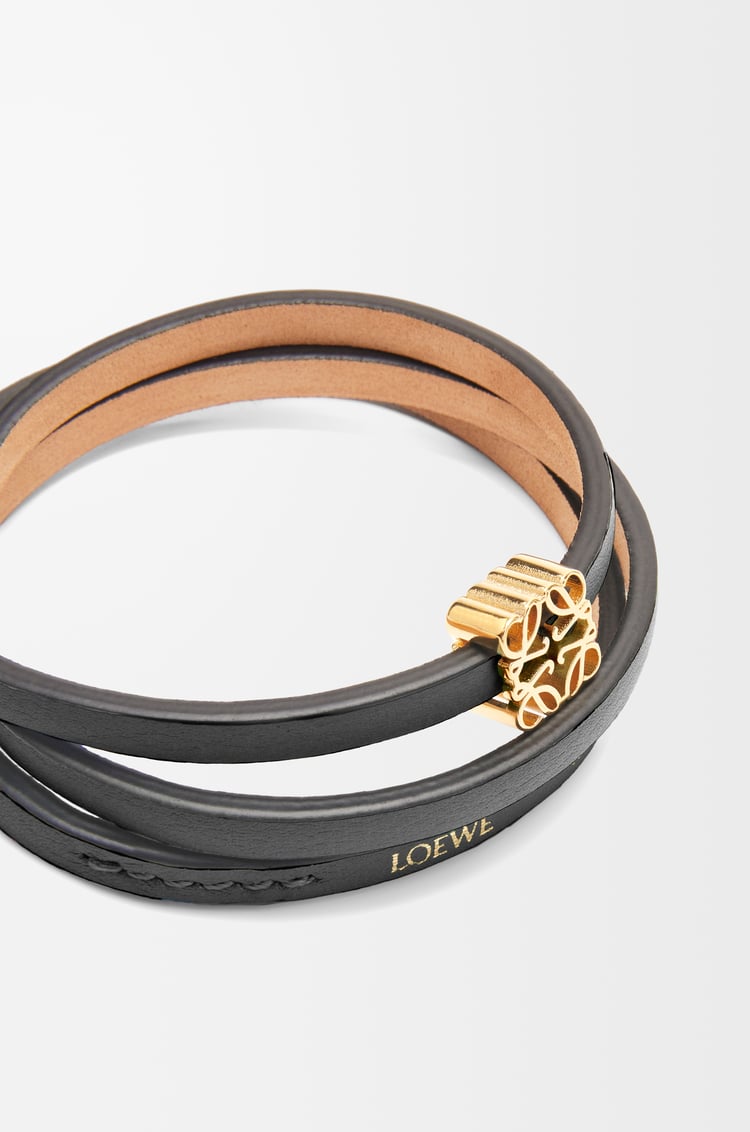 LOEWE Brazalete en piel de ternera Negro