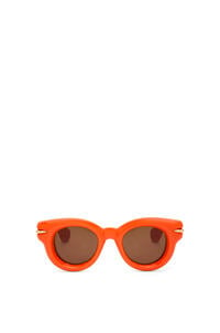 LOEWE Inflated round sunglasses in nylon Shiny Orange