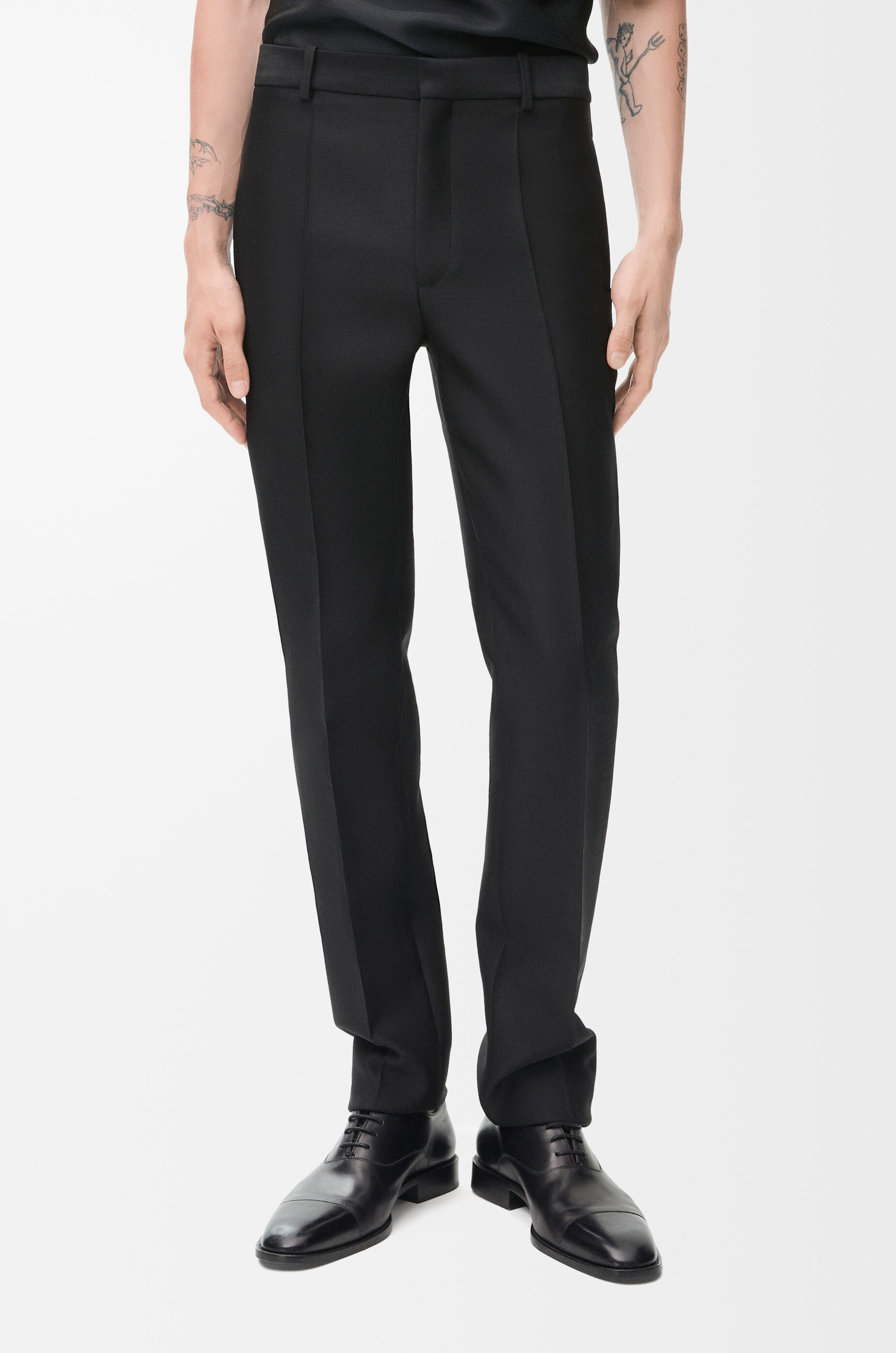 Trousers in wool and silk Black - LOEWE Trousers in wool and silk Black - LOEWE