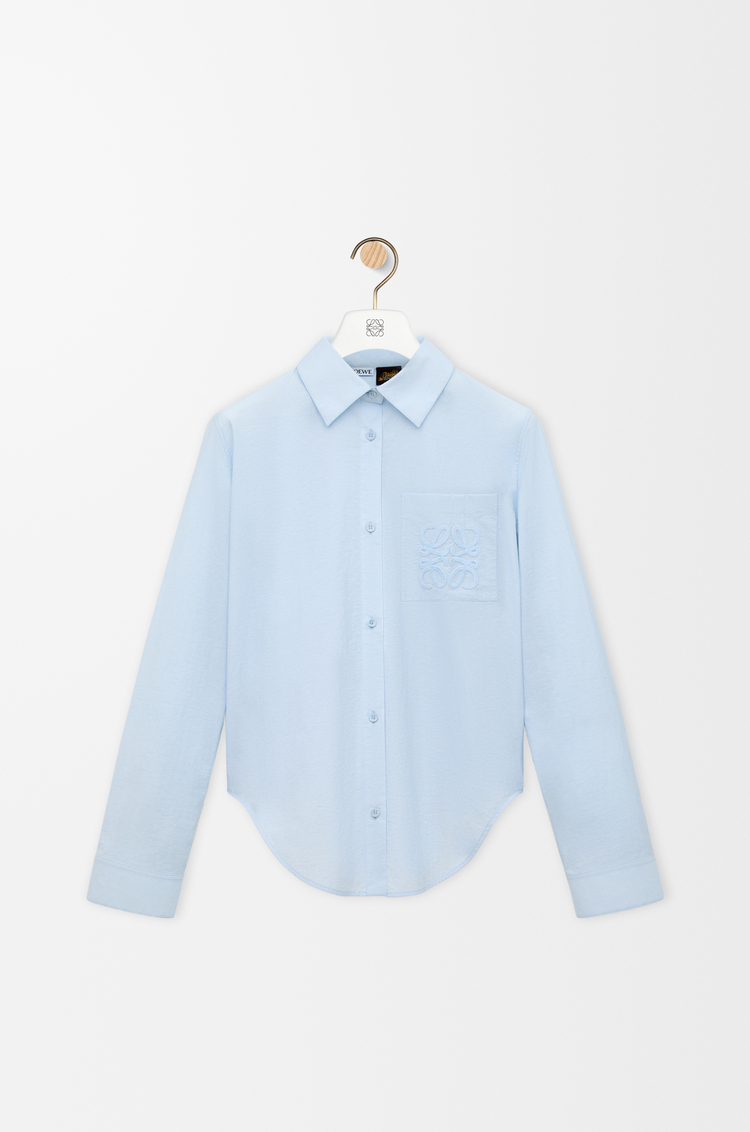 LOEWE 棉质混纺衬衫 浅蓝色