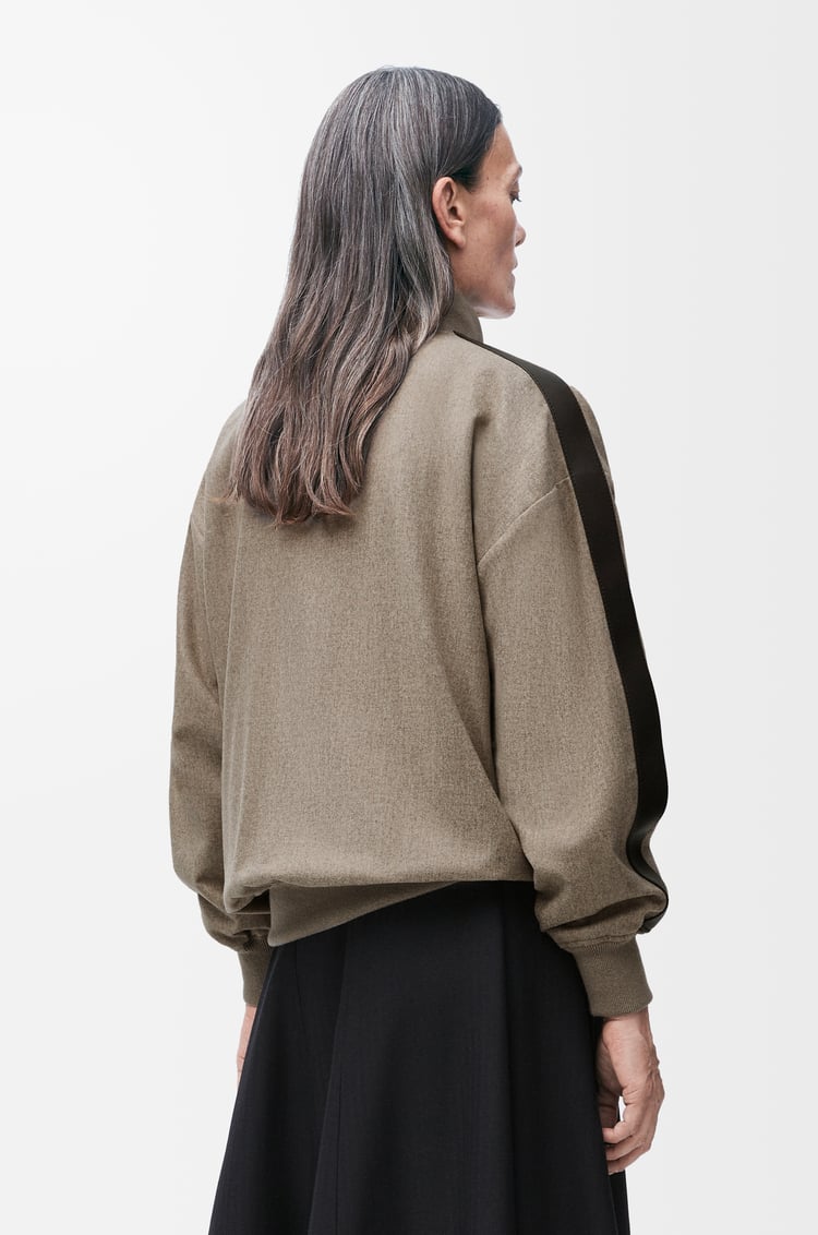 LOEWE Chaqueta de chándal en lana y cashmere Beige